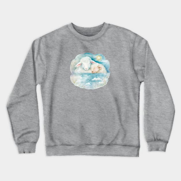 Sleeping lamb Crewneck Sweatshirt by NATLEX